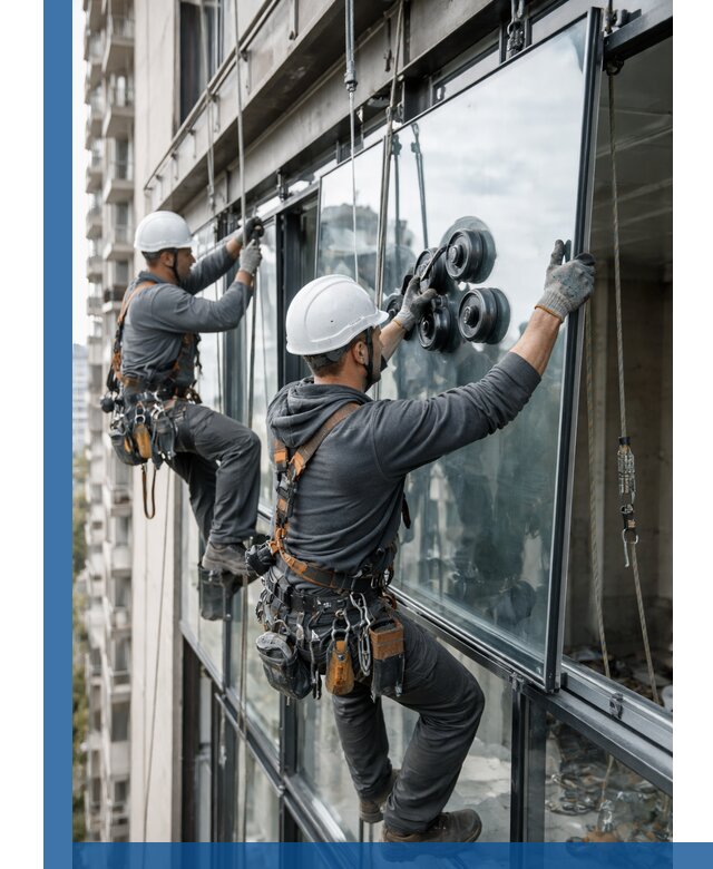 Витражное остекление фасадов и лоджий в Златоусте под ключ