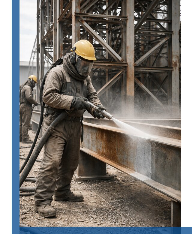 Пескоструйная очистка металлоконструкций в Златоусте промышленная