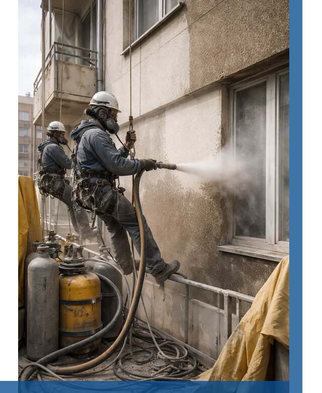 Пескоструйная очистка фасада в Златоусте от 670 р. | ВЫСОТНИК-Злт