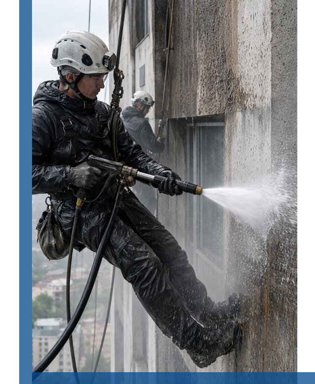 Гидроструйная очистка фасадов и конструкций в Златоусте