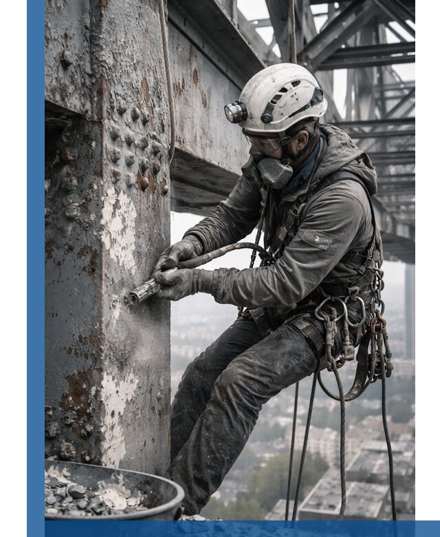 Удаление старой краски с металлических конструкций в Златоусте