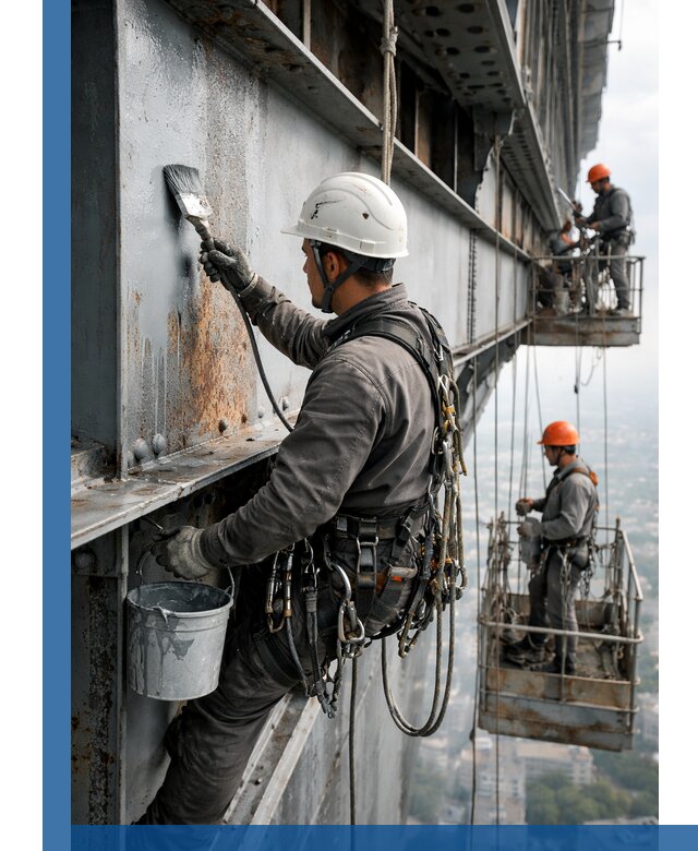 Покраска металлоконструкций на высоте в Златоусте профессионально