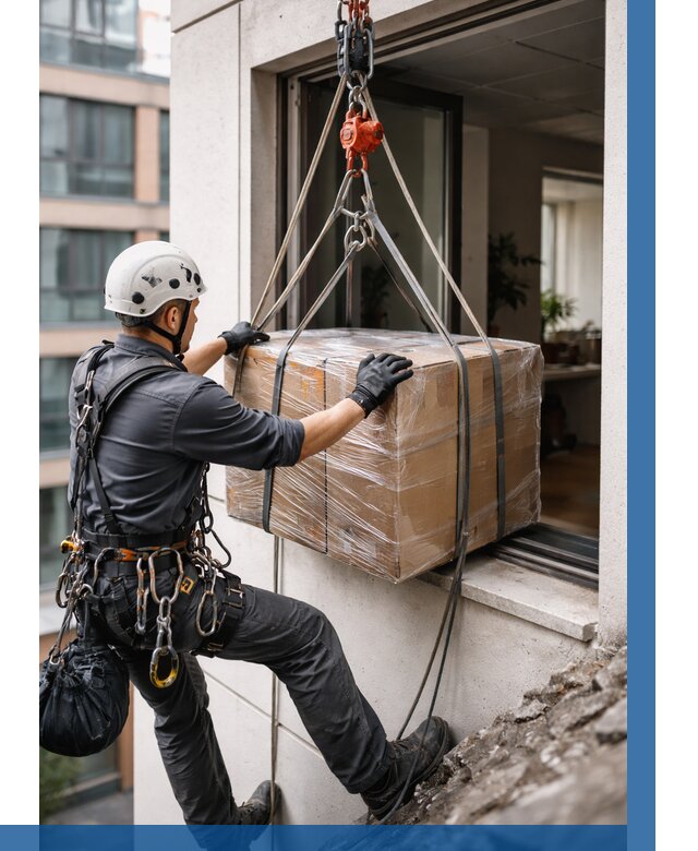 Подъем груза через окно в Златоусте от 4640 р. | ВЫСОТНИК-Злт