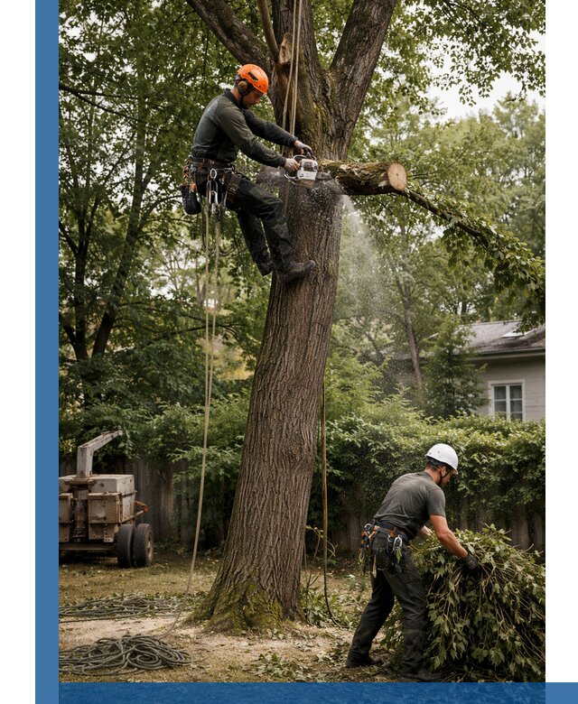 Кронирование деревьев в Златоусте, безопасная высотная обрезка