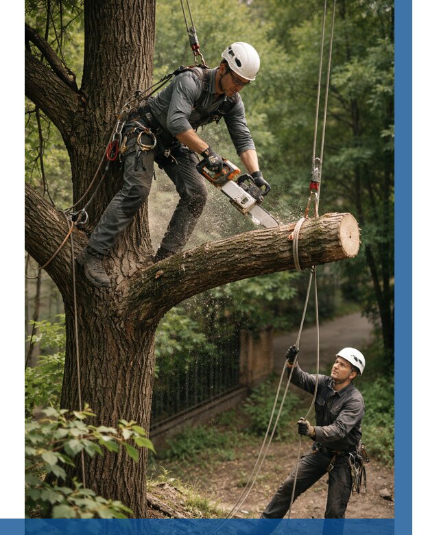 Спил деревьев альпинистами в Златоусте от 8248 р. | ВЫСОТНИК-Злт