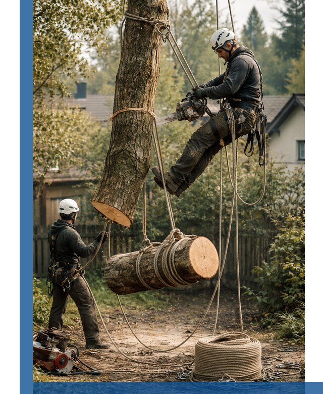 Валка деревьев частями в Златоусте, безопасно и аккуратно