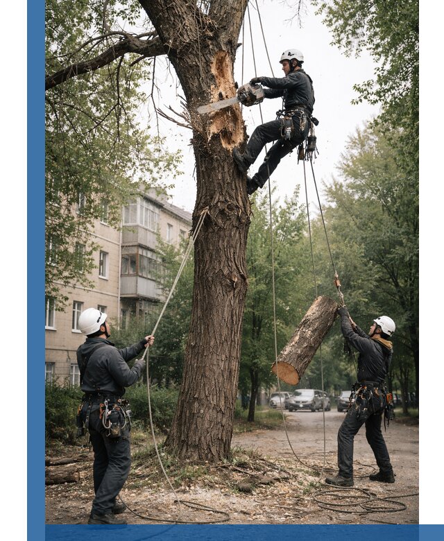 Срочное удаление аварийных деревьев в Златоусте с гарантией безопасности
