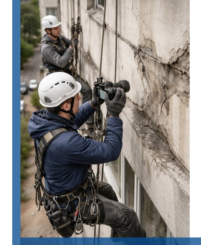 Фотофиксация дефектов фасада с высотной съемкой в Златоусте