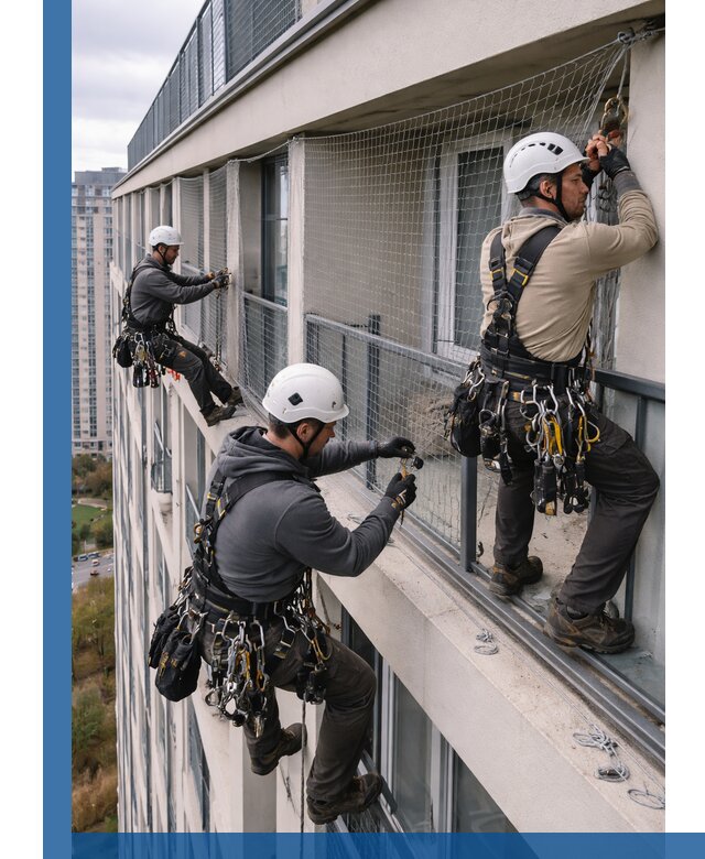 Профессиональный монтаж защитной сетки от птиц в Златоусте